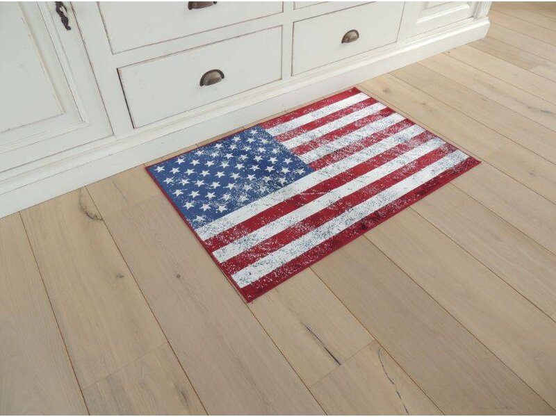 Mooi en voordelig tapijt met vintage Amerikaanse vlag of USA