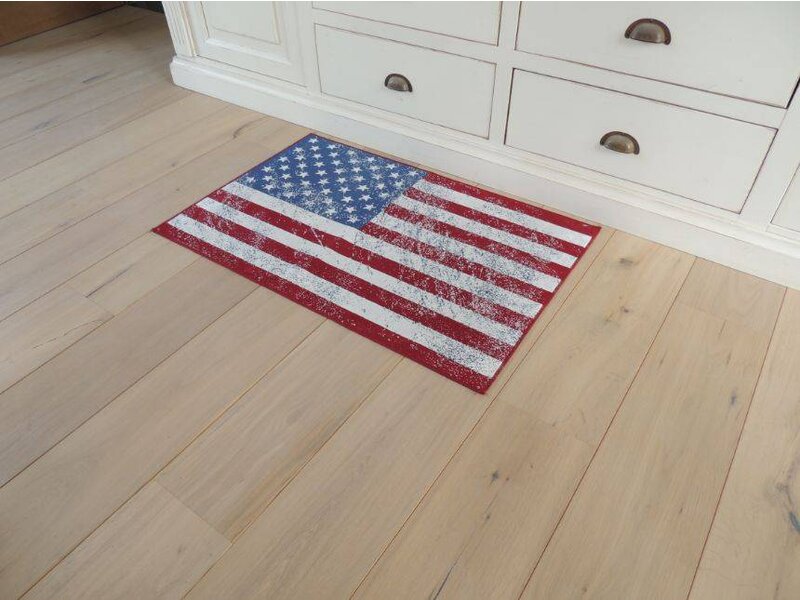 Mooi en voordelig tapijt met vintage Amerikaanse vlag of USA
