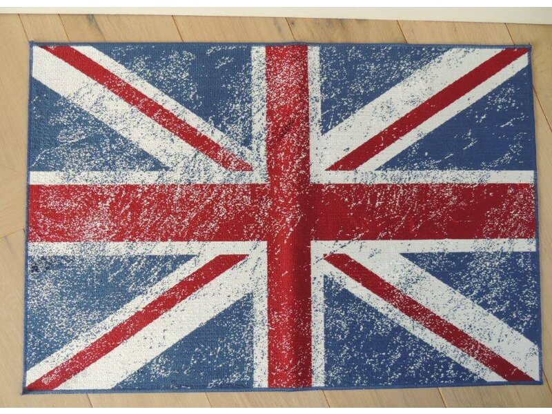 Mooi en voordelig tapijt met vintage Engelse vlag