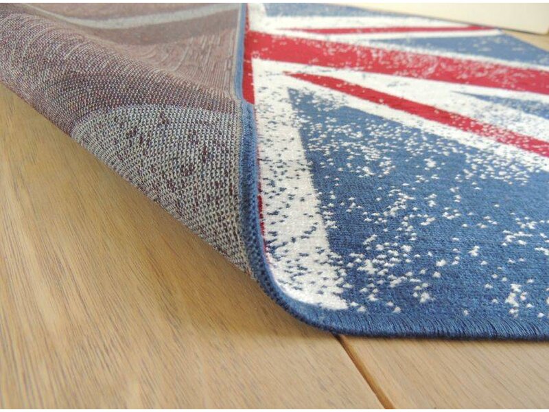 Mooi en voordelig tapijt met vintage Engelse vlag