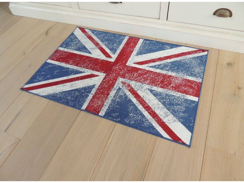 Mooi en voordelig tapijt met vintage Engelse vlag