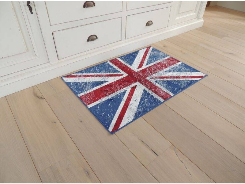 Mooi en voordelig tapijt met vintage Engelse vlag