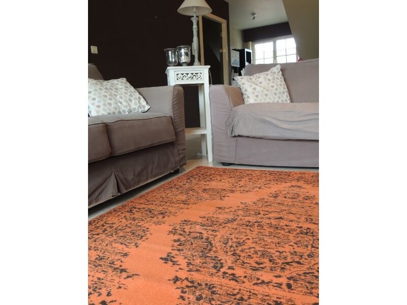 Groot en voordelig oranje vloerkleed of tapijt