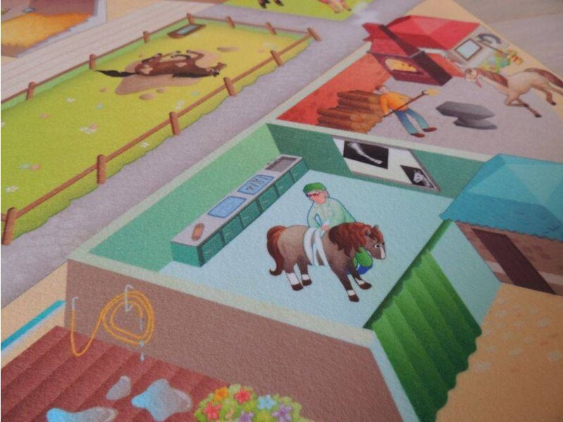 Speelkleed met grote Rijschool of Manège voor paarden
