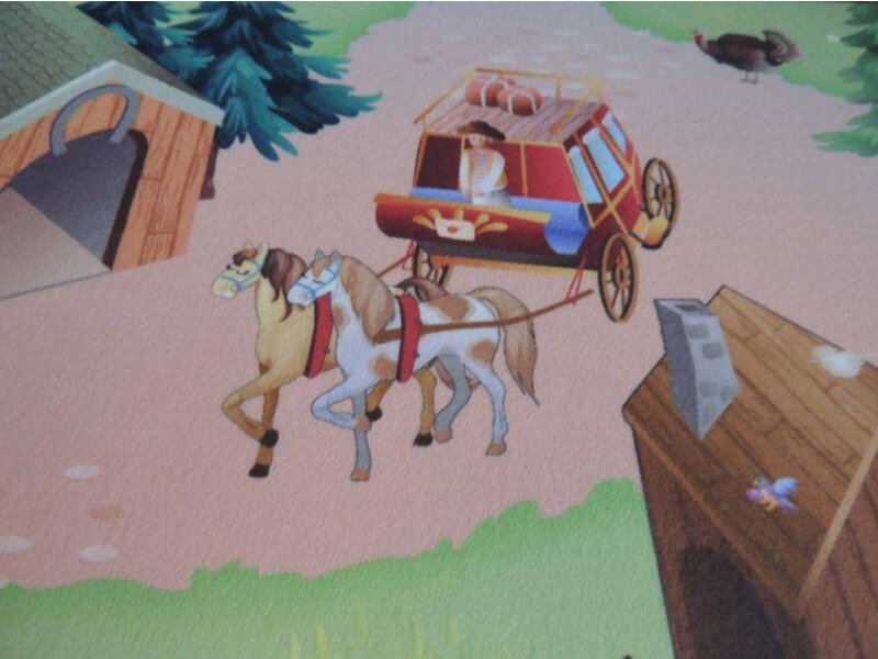 Speeltapijt fort cowboys en indianen - Western speelkleed