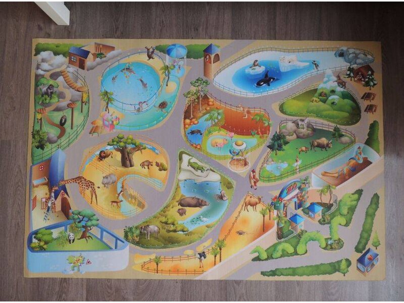 Speeltapijt Dierentuin 80x120 of 100x150cm