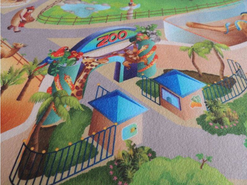 Speeltapijt Dierentuin 80x120 of 100x150cm