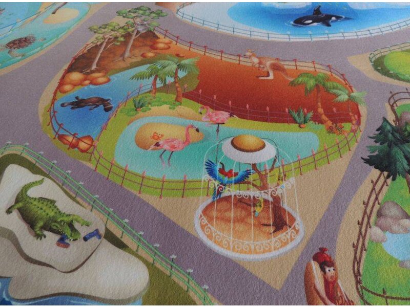 Speeltapijt Dierentuin 80x120 of 100x150cm