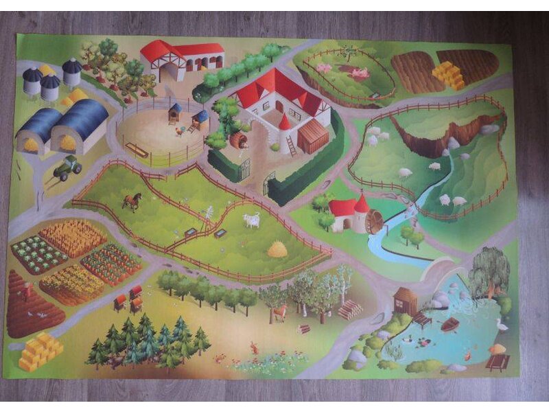 Speeltapijt boerderij 80x120 of 100x150cm