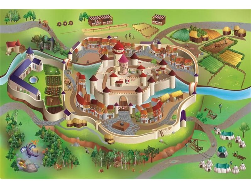 Leuk kindertapijt Ridders 100x150cm