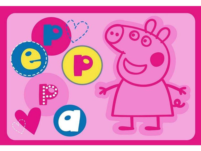 Mooi roze tapijt Peppa Pig 95x133