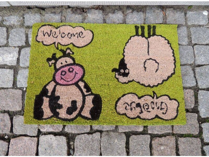 Kokosmat met print 40x60cm