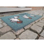 Kokosmat met leuke print 40x60cm