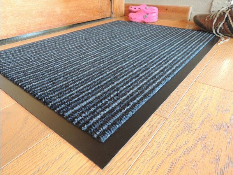 Deurmat voor binnen blauw 60x80