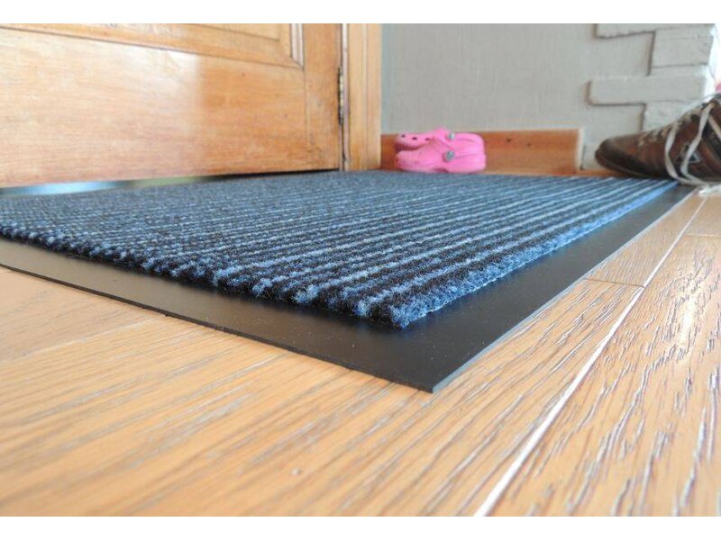 Deurmat voor binnen blauw 60x80