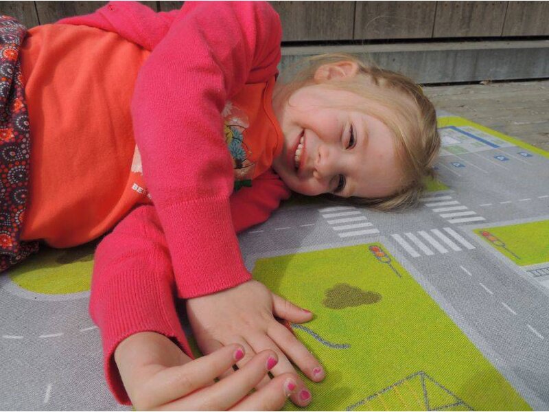 Speelmat met rubberen onderkant voor buiten 95x120 of 130x190