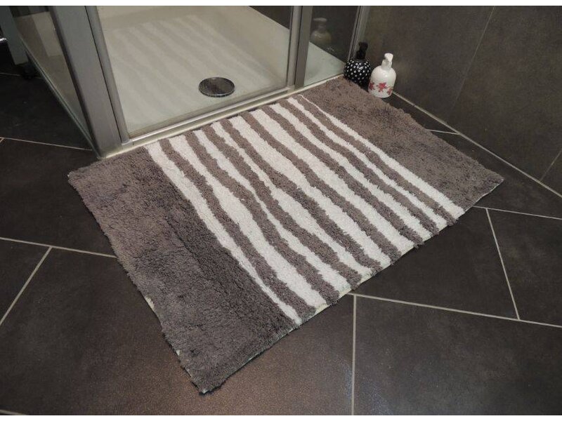 Mooie badkamermat Grijs met Wit 60x60 of 60x90