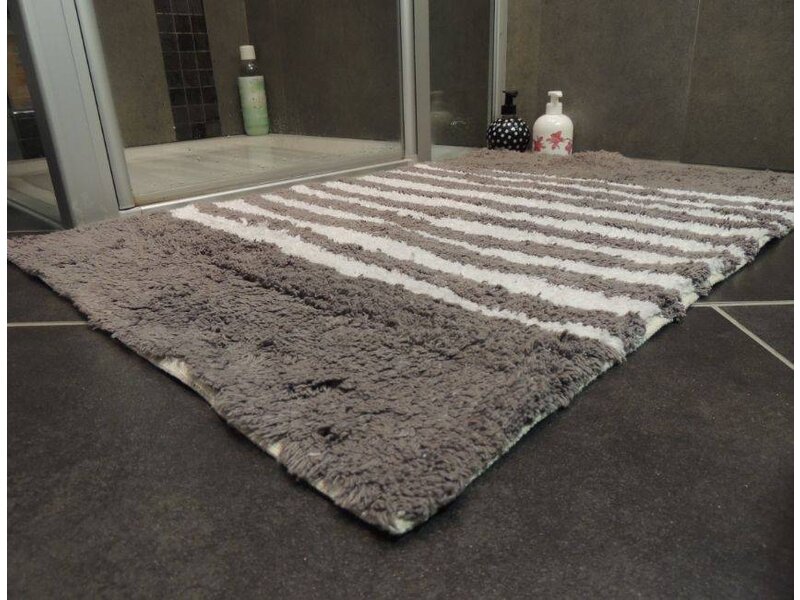 Mooie badkamermat Grijs met Wit 60x60 of 60x90