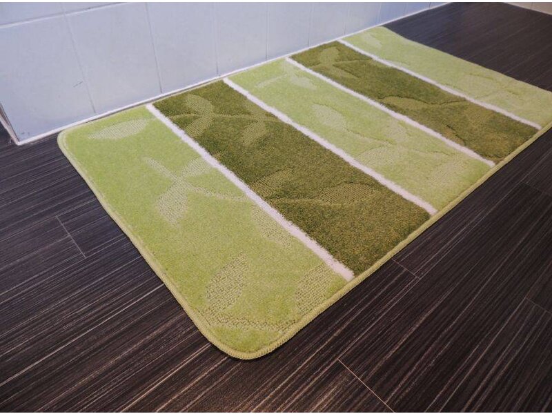 Groene badmat met antislip onderkant