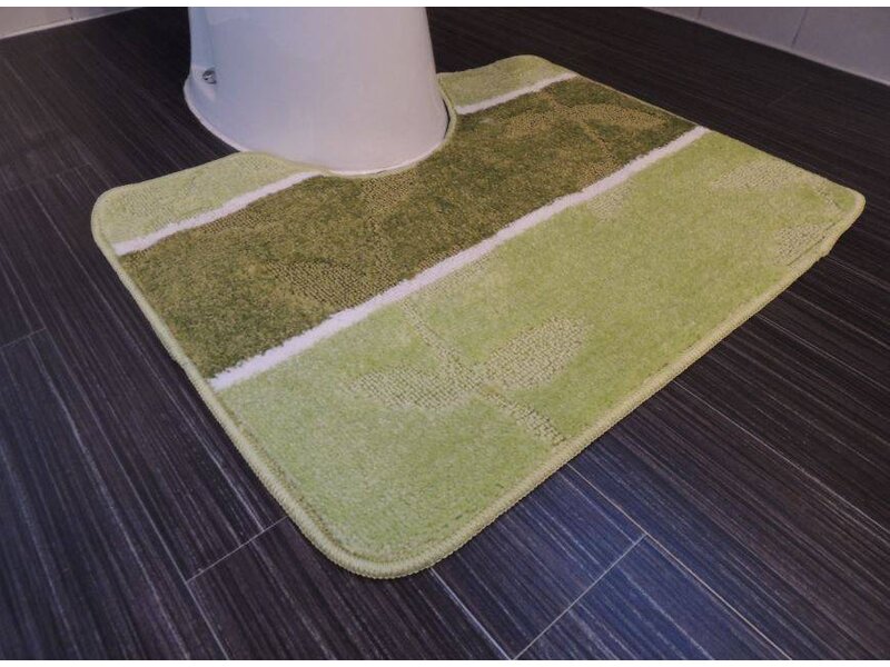 Groene badmat met antislip onderkant