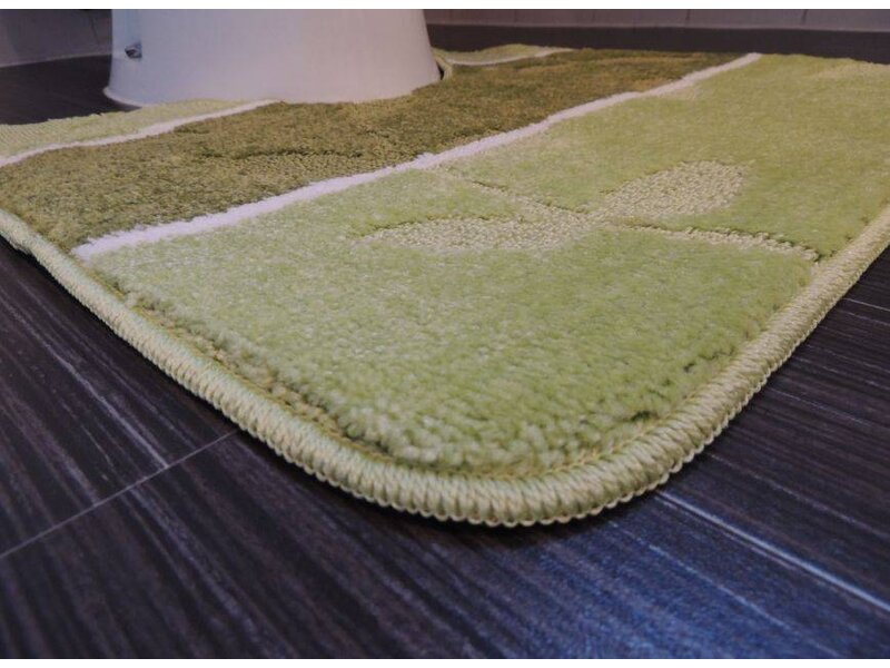 Groene badmat met antislip onderkant