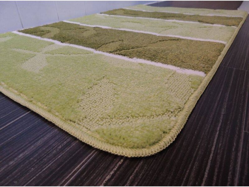 Groene badmat met antislip onderkant
