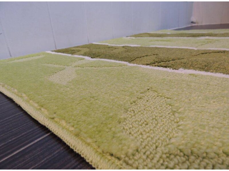 Groene badmat met antislip onderkant