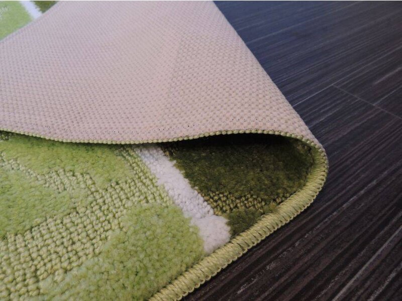 Groene badmat met antislip onderkant