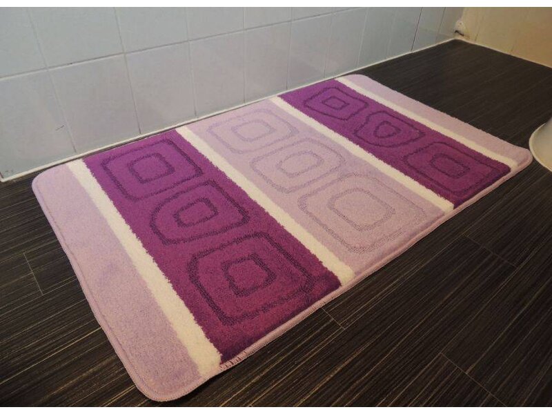 Mooie badmattenset Lila Met antislip onderkant