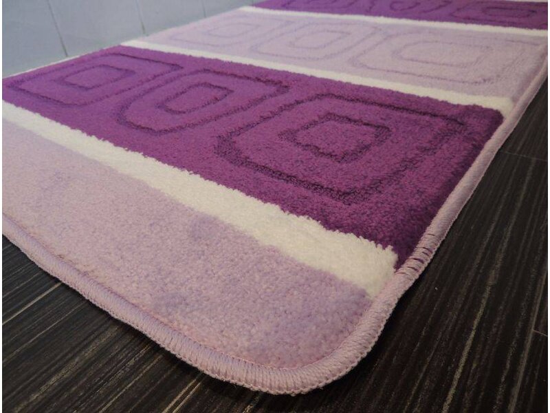 Mooie badmattenset Lila Met antislip onderkant