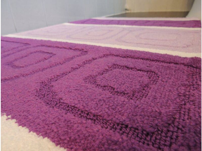 Mooie badmattenset Lila Met antislip onderkant