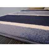 Mooie blauwe badmattenset Kleur : blauw met lijnen