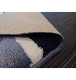 Mooie blauwe badmattenset Kleur : blauw met lijnen