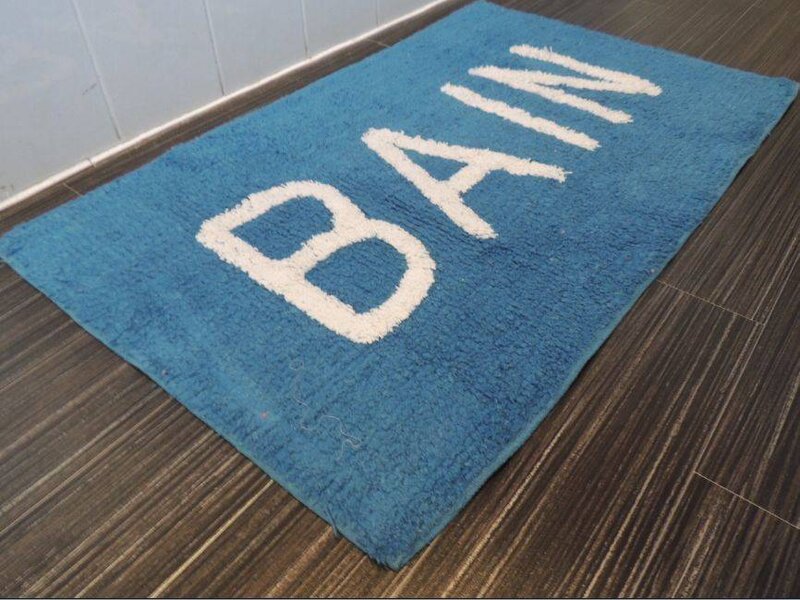 Blauw badtapijt 50x80cm