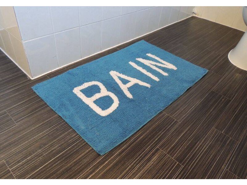 Blauw badtapijt 50x80cm