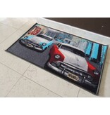 Auto's in straat Cuba 50x80cm
