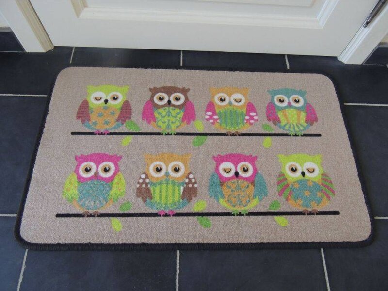 Kleurrijke uilen 50x80cm