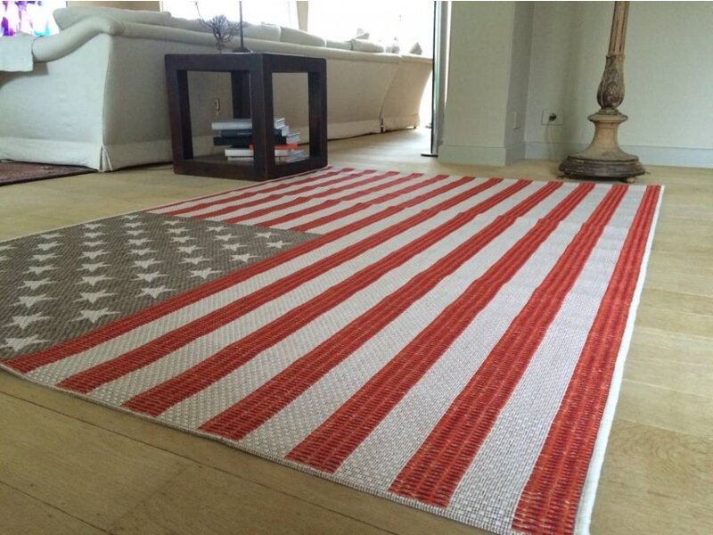 Tapijt voor buiten met vlag van USA