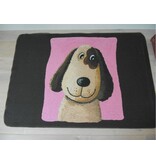 Met leuke tekening hond 80x120