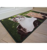 Twee mooie katten op tapijt Afmeting 50x80cm