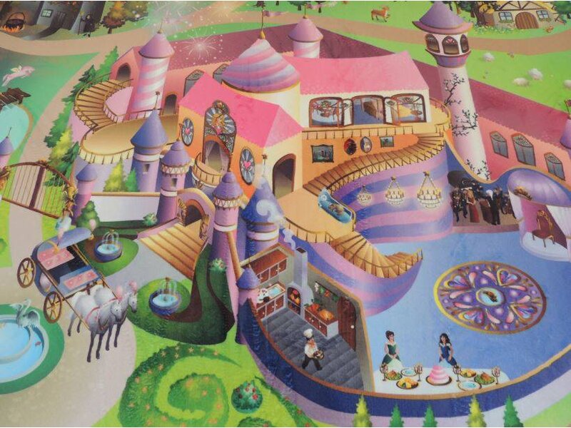 Groot tapijt prinsessen 130x180cm - SUPERZACHT