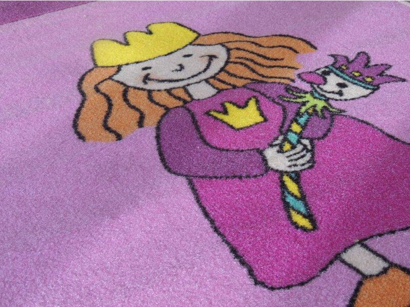 Tapijt kinderkamer met prinses 80x120cm