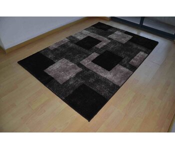 Hoogpolig modern tapijt SHADOW zwart