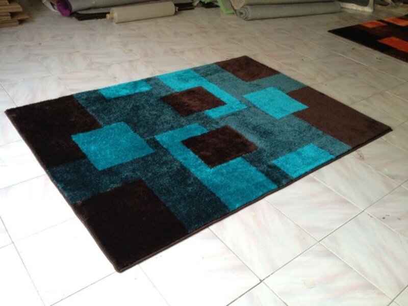 Hoogpolig modern tapijt SHADOW blauw 160x230