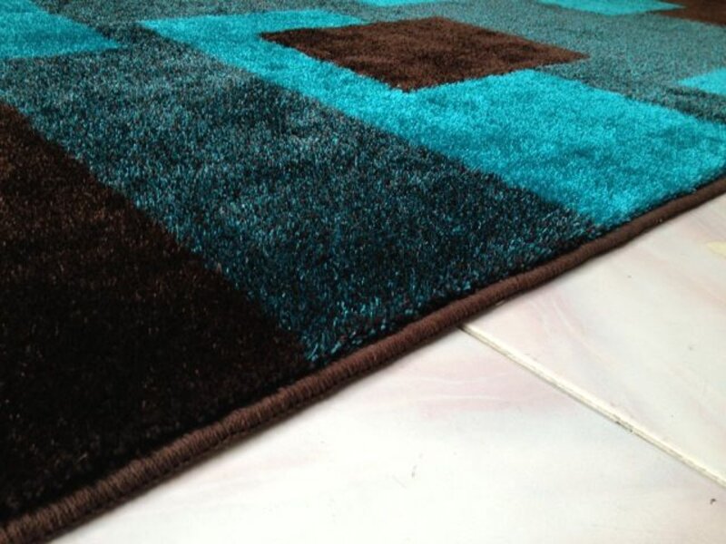 Hoogpolig modern tapijt SHADOW blauw 160x230