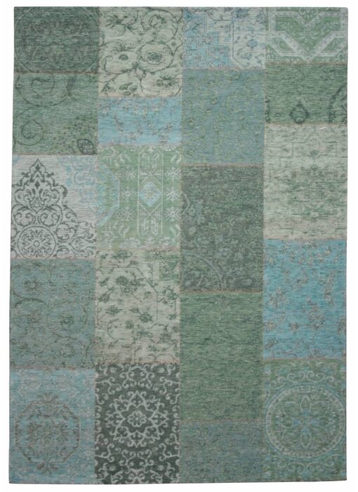 Vlak vintage tapijt blauw
