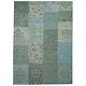Vlak vintage tapijt blauw