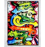 Stoer full color geprint tapijt graffiti
