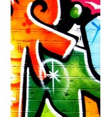 Stoer full color geprint tapijt graffiti