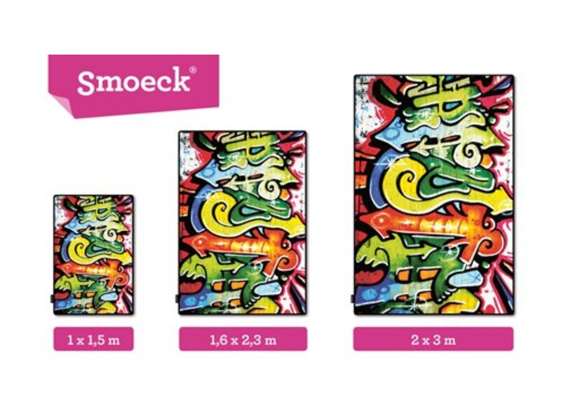 Stoer full color geprint tapijt graffiti